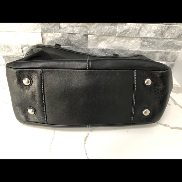 Coach Leather Pleated East West Gallery Tote Bag - Picture 2 of 7